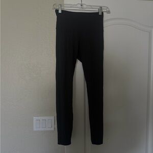 Black Lululemon Ribbed Black High-Waist Leggings